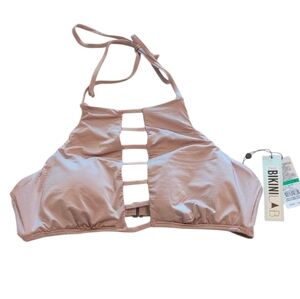 The Bikini Lab Blush Light Pink Bikini Top Size Large